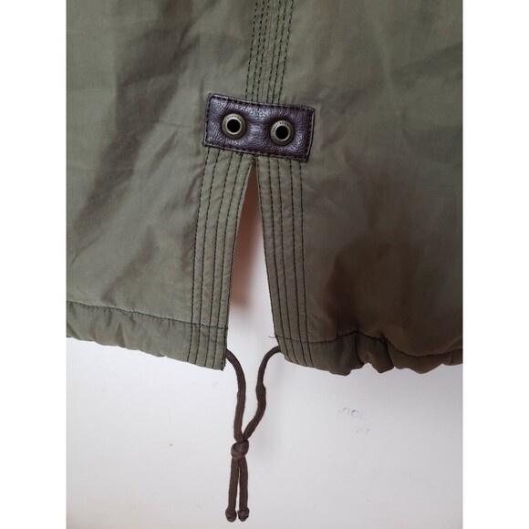 Abercrombie & Fitch 3-in-1 Olive Utility Parka Jacket Sherpa Lined Fur Hood Coat - Picture 11 of 12